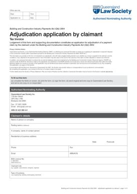 Queensland Adjudication Application by Claimant