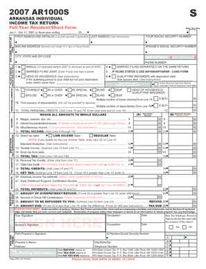 Arkansas Individual Income Tax Return
