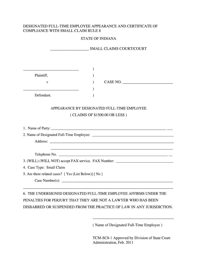 TCM-SC8-1 Approved by Division of State Court Administration, Feb Preview on Page 1