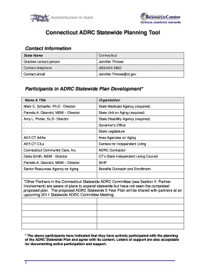 Connecticut ADRC Statewide Planning Tool - CT.gov