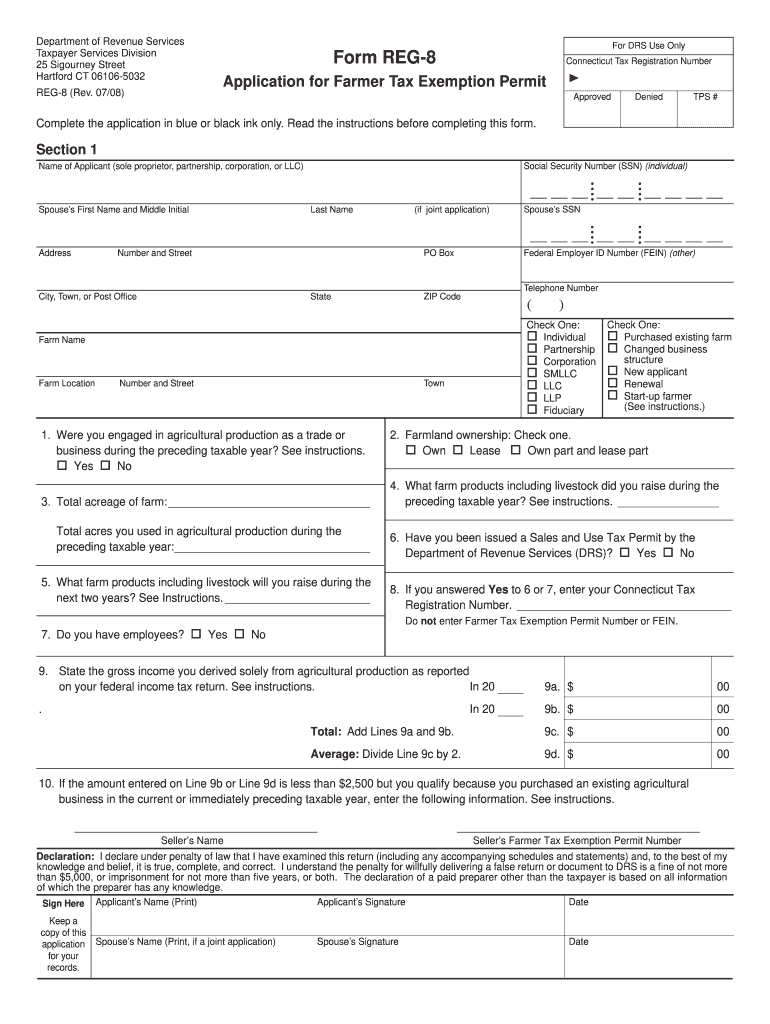 form reg 8 Preview on Page 1.