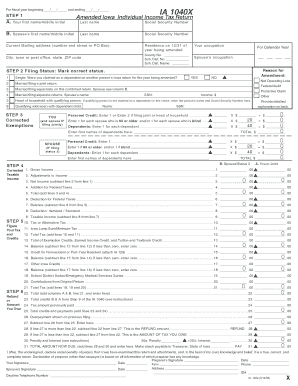 Address for 1040x - ia1040x form