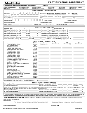 Somerset Medical Center Participation Agreement