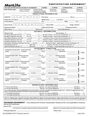 MetLife Participation Agreement