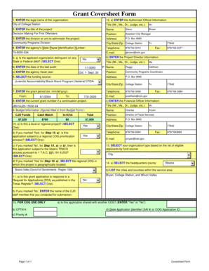 Supplemental budget sample - Grant Budget Form - City of College Station Council Agendas