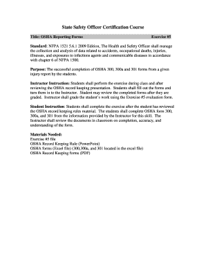 OSHA Reporting Forms