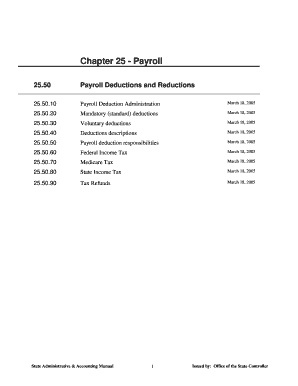 Payroll Deductions and Reductions