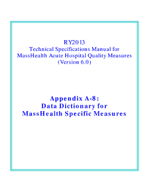 Masshealth data dictionar form