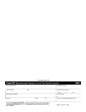 Massachusetts Fiduciary Income Tax Payment Voucher