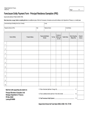 Michigan Foreclosure Entity Payment Form