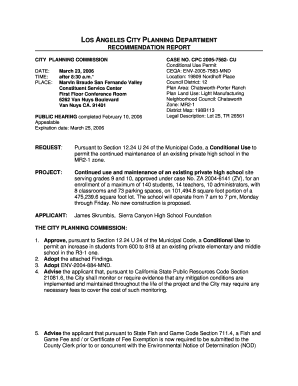 Fillable Online cityplanning lacity Los angeles city planning ...