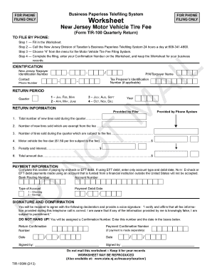 Property analysis spreadsheet - nj tire tax