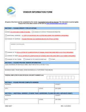 Vendor Information Form