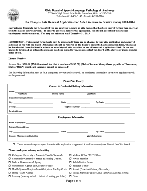 Late Renewal of SLP-Aide or AUD-Aide - The Ohio Board of Speech ... - slpaud ohio