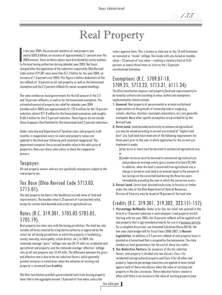n tax year 2004, the assessed valuation of real property was Preview on Page 1