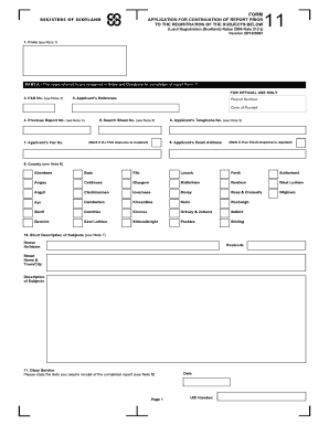 Scotland Land Registration Form 11