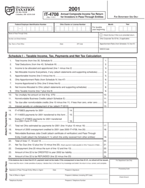 Ohio IT-4708 Annual Composite Income Tax Return