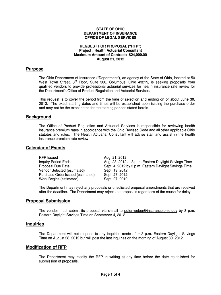 View INS015 PDF - State Procurement - State of Ohio - procure ohio Preview on Page 1
