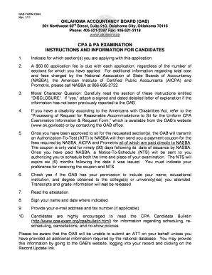 Oklahoma CPA Exam Application