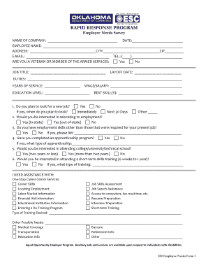 Employee Needs Survey