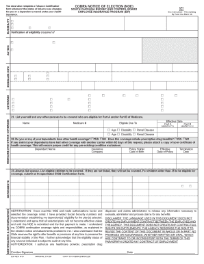 COBRA Notice of Election (NOE) Form