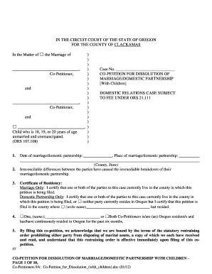 copetition dissolution forms