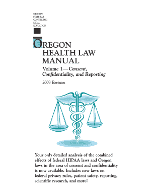 oregon health law manual form