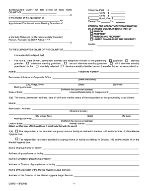 New York Standby Guardian Appointment Form
