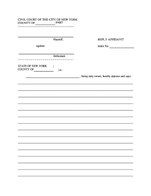 New York Reply Affidavit