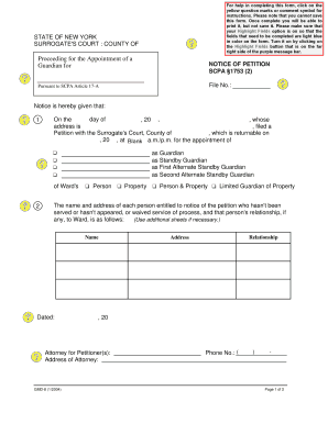 New York Guardian Appointment Notice
