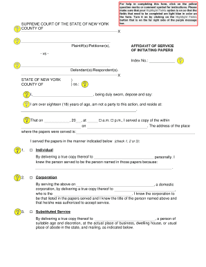 Affidavit of Service