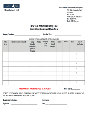 Lowe's protection plan reimbursement form - nys medical indemnity fund