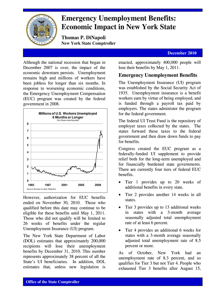 Emergency Unemployment Benefits - Office of the New York State Preview on Page 1