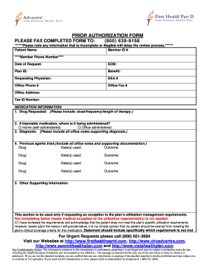 Prior Authorization Form