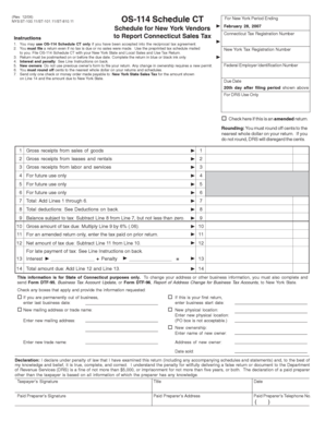 New York OS-114 Schedule CT