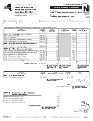 New York State Quarterly Schedule N