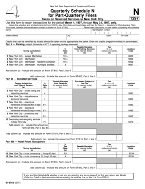 New York State Quarterly Schedule N