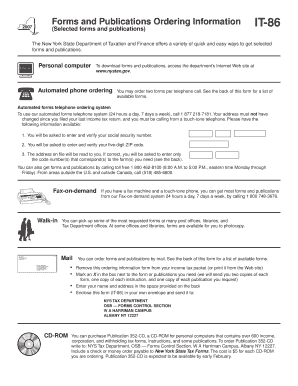 New York State Tax Forms Ordering Information