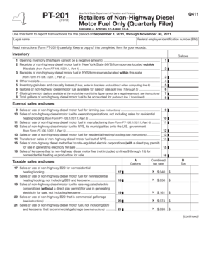 New York State Non-Highway Diesel Motor Fuel Tax Form
