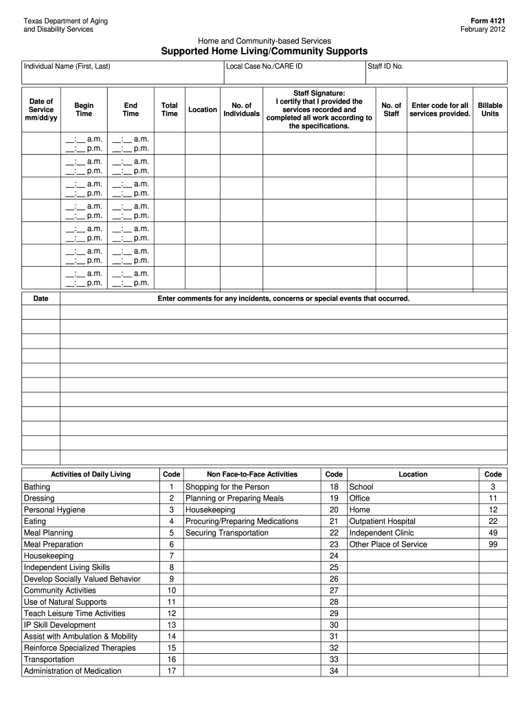 form 4121 Preview on Page 1