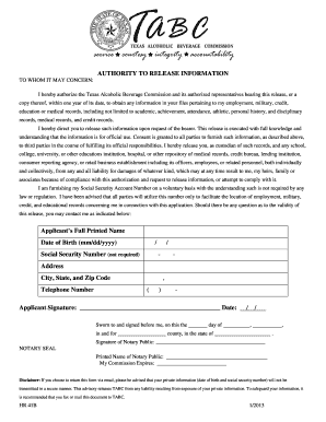 CPO Pre-employment Inquiry Waiver. Human Resources form - tabc state tx