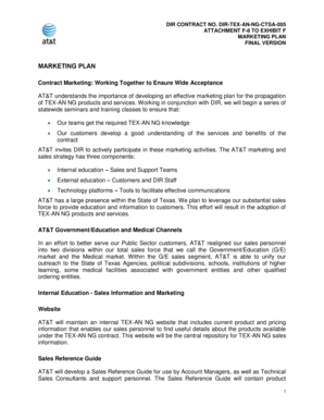 Attachment F-8 Marketing Plan - Texas Department of Information ... - dir texas