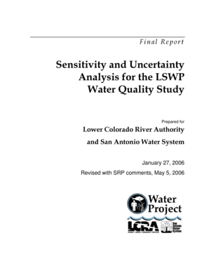 Fillable Online lcra LSW111018REVISEDFINALSensUncReport060505.doc - lcra Fax Email Print - pdfFiller