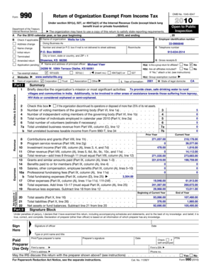 Form 990 Return of Organization Exempt From Income Tax