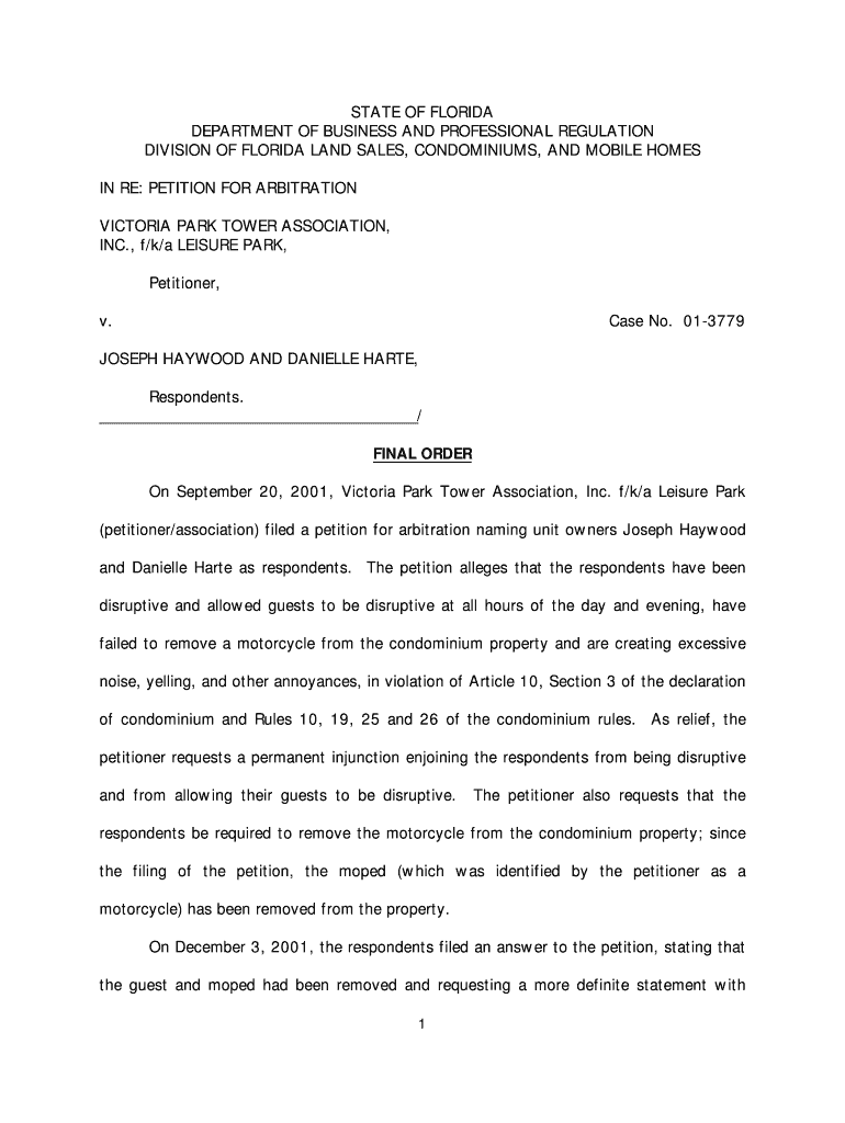 VICTORIA PARK TOWER ASSOCIATION, Preview on Page 1