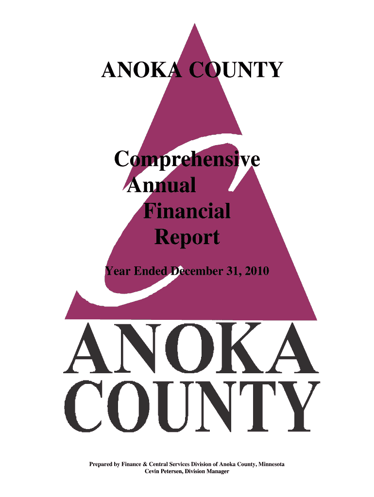 2010 Comprehensive Annual Financial Report - Anoka County - co anoka mn Preview on Page 1