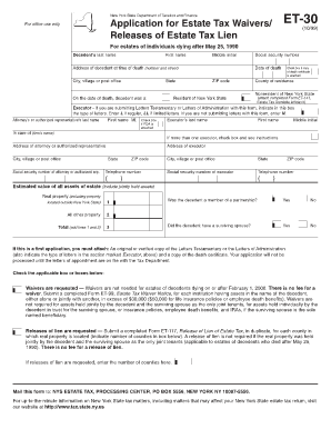 New York Estate Tax Waiver Application
