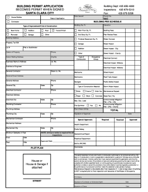 application city clara santa building form permit utah employment bill pdffiller pdf