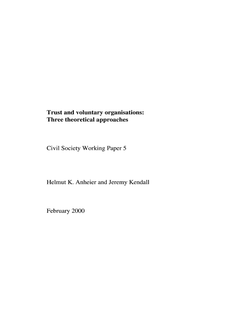 Trust and voluntary organisations: Preview on Page 1