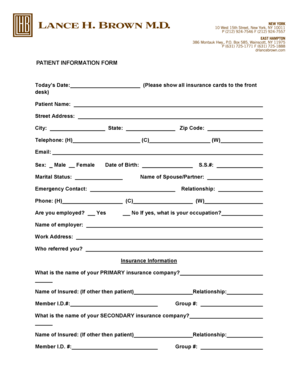 Patient Information Form